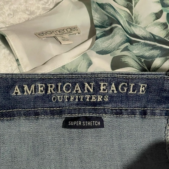 AMERICAN Eagle Zip Front Denim Overall Dress Size 6 - Picture 9 of 15